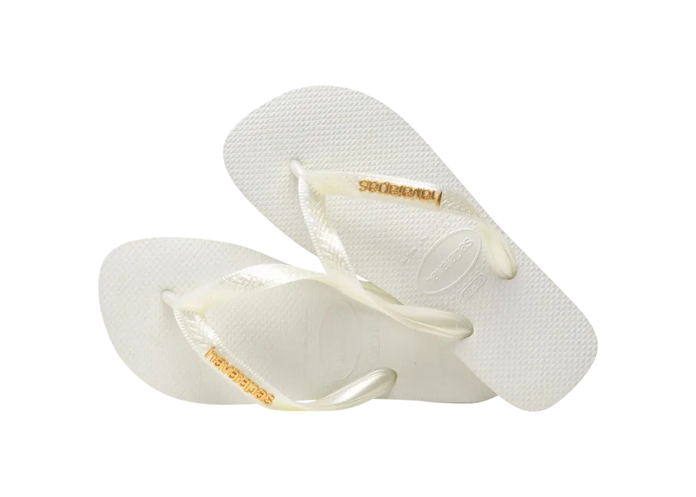 Women’s Top Logo Metallic Flip Flops