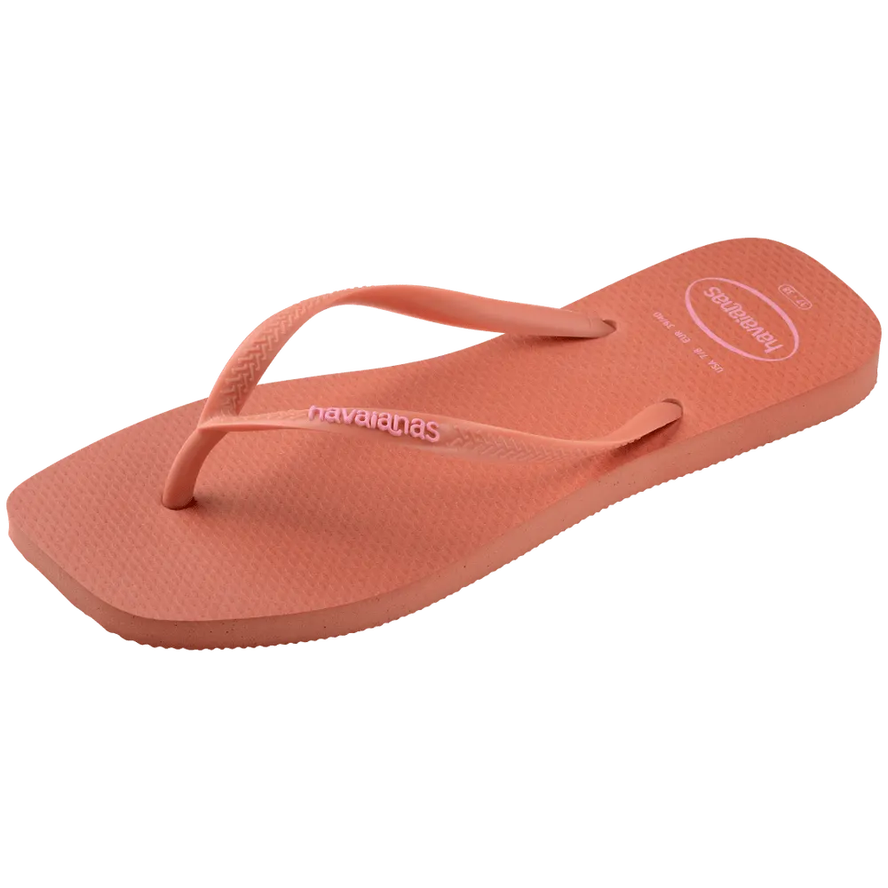 Women’s Slim Square Logo Pop Up Flip Flops