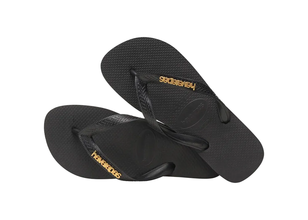 Women’s Top Logo Metallic Flip Flops