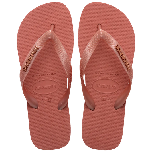Women’s Top Logo Metallic Flip Flops