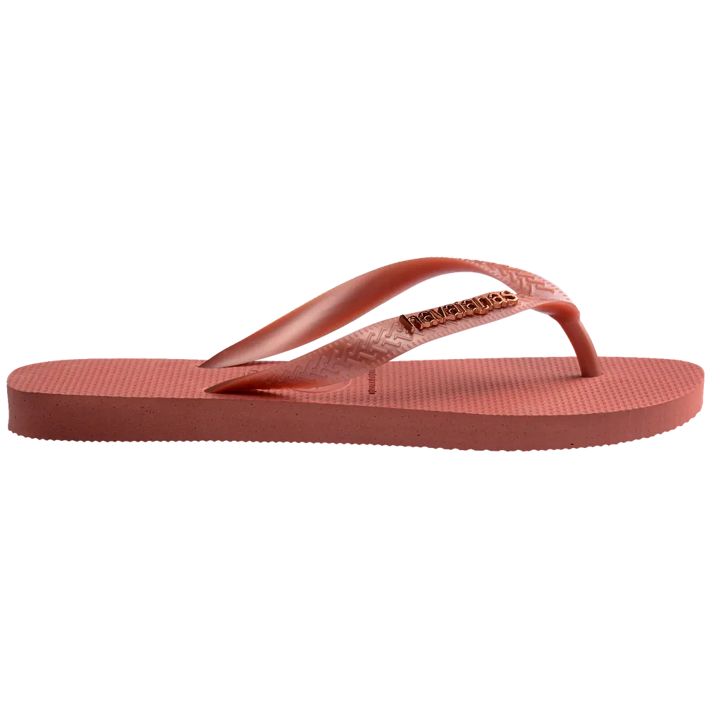 Women’s Top Logo Metallic Flip Flops