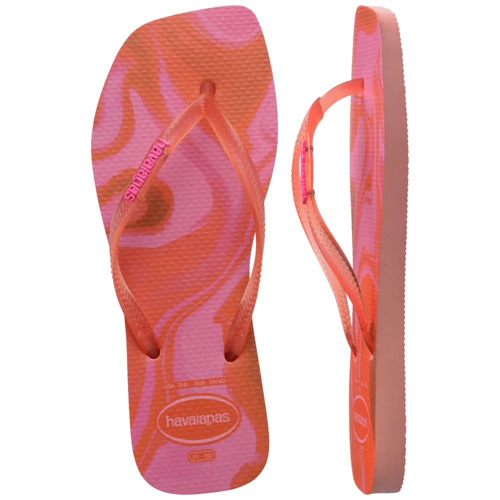Women’s Slim Square Jelly Flip Flops