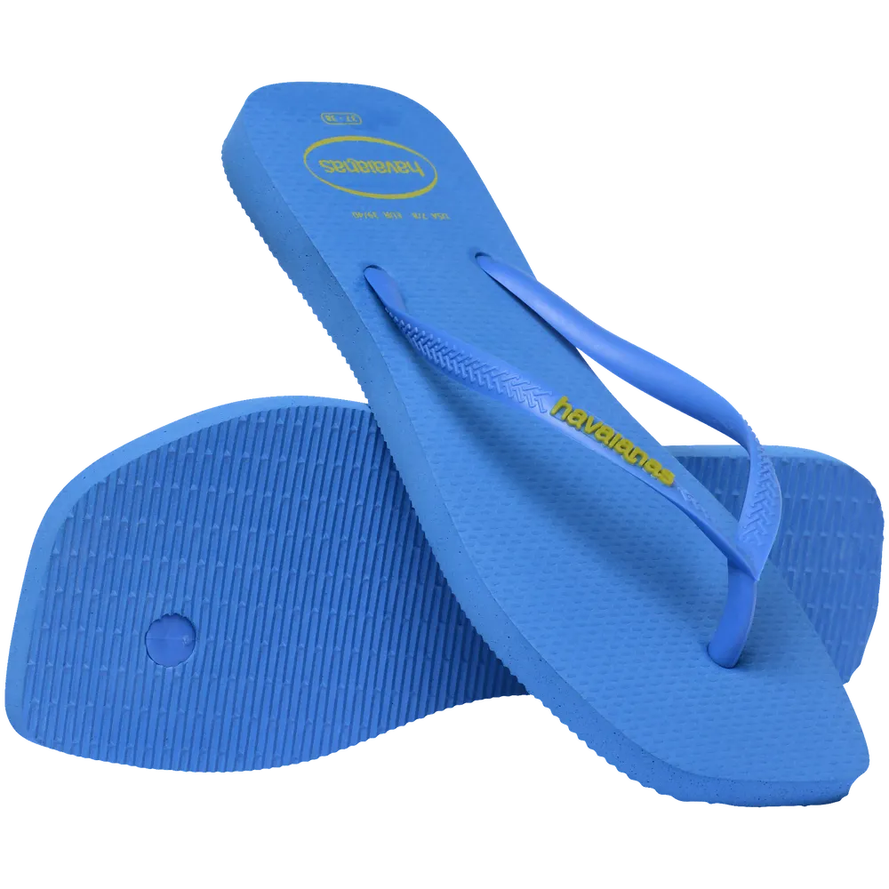 Women’s Slim Square Logo Pop Up Flip Flops
