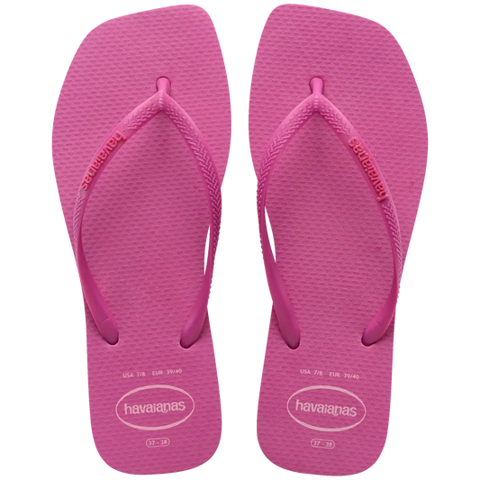 Women’s Slim Square Logo Pop Up Flip Flops