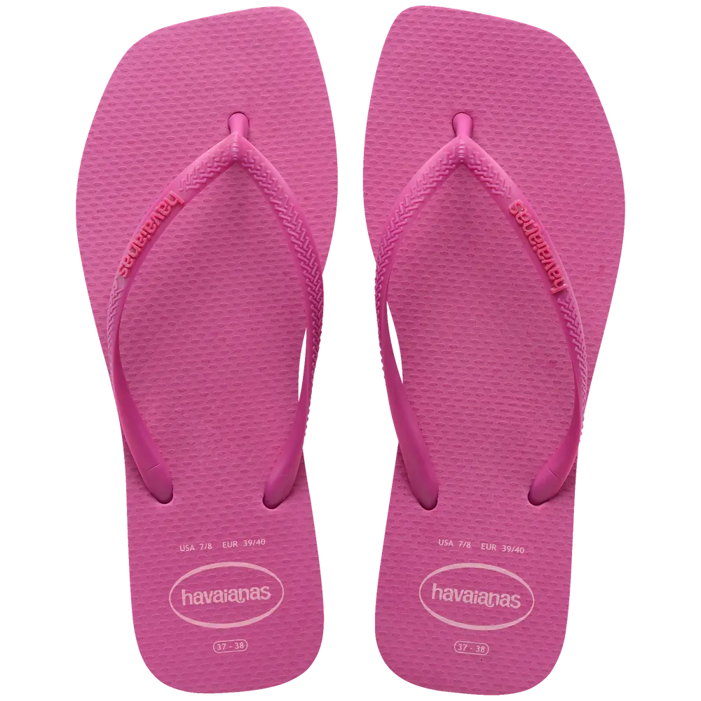 Women’s Slim Square Logo Pop Up Flip Flops