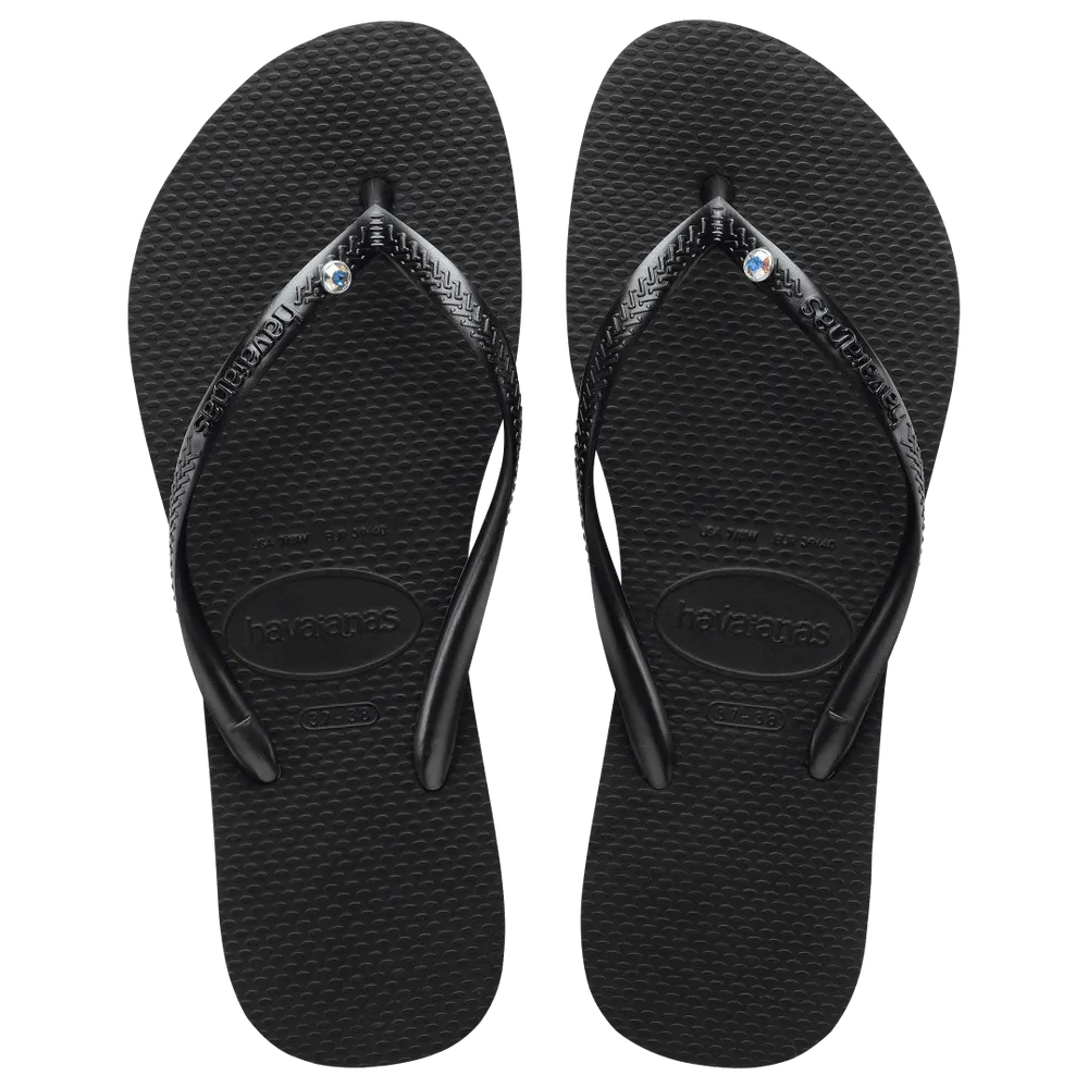 Women’s Slim Crystal Flip Flops