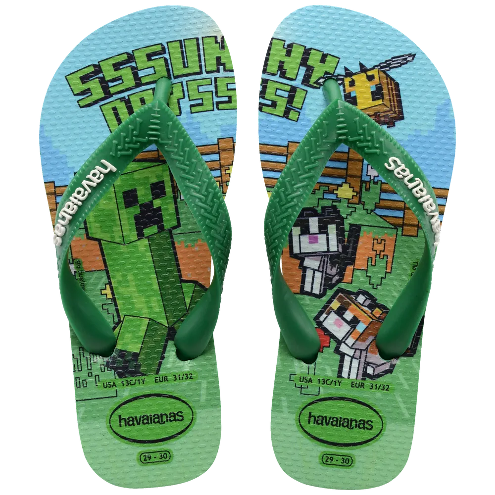 Kids’ Minecraft Top Flip Flops