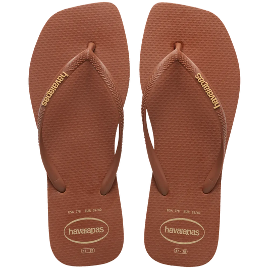 Women’s Slim Square Logo Pop Up Flip Flops