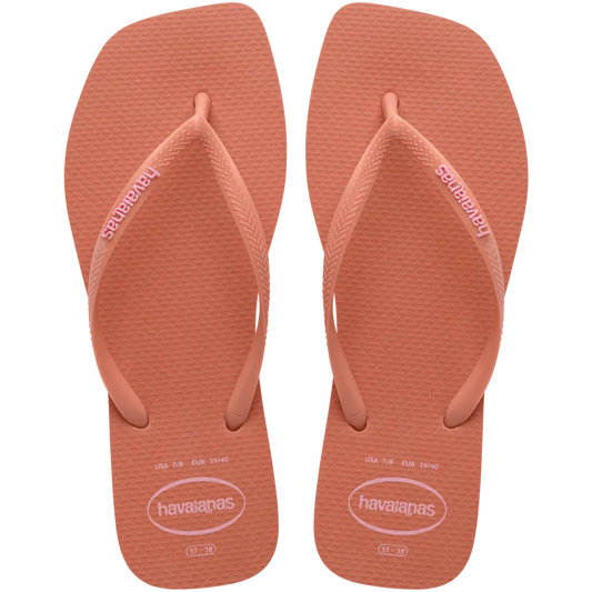 Women’s Slim Square Logo Pop Up Flip Flops