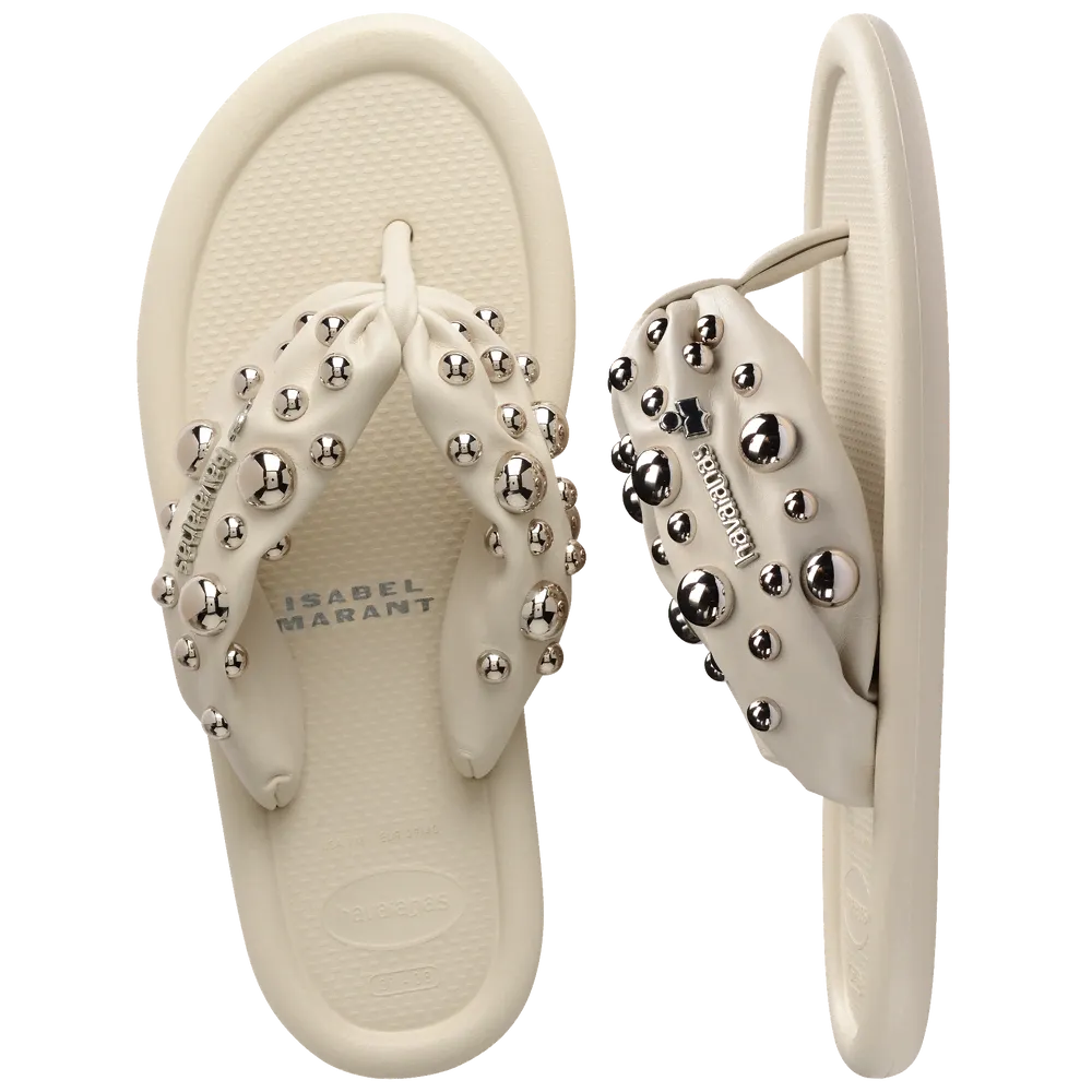 Women’s Isabel Marant Maxi Puffed Studs Flip Flops