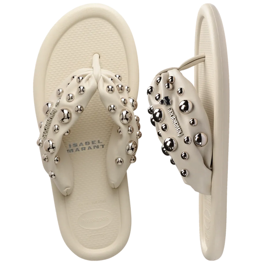 Women’s Isabel Marant Maxi Puffed Studs Flip Flops