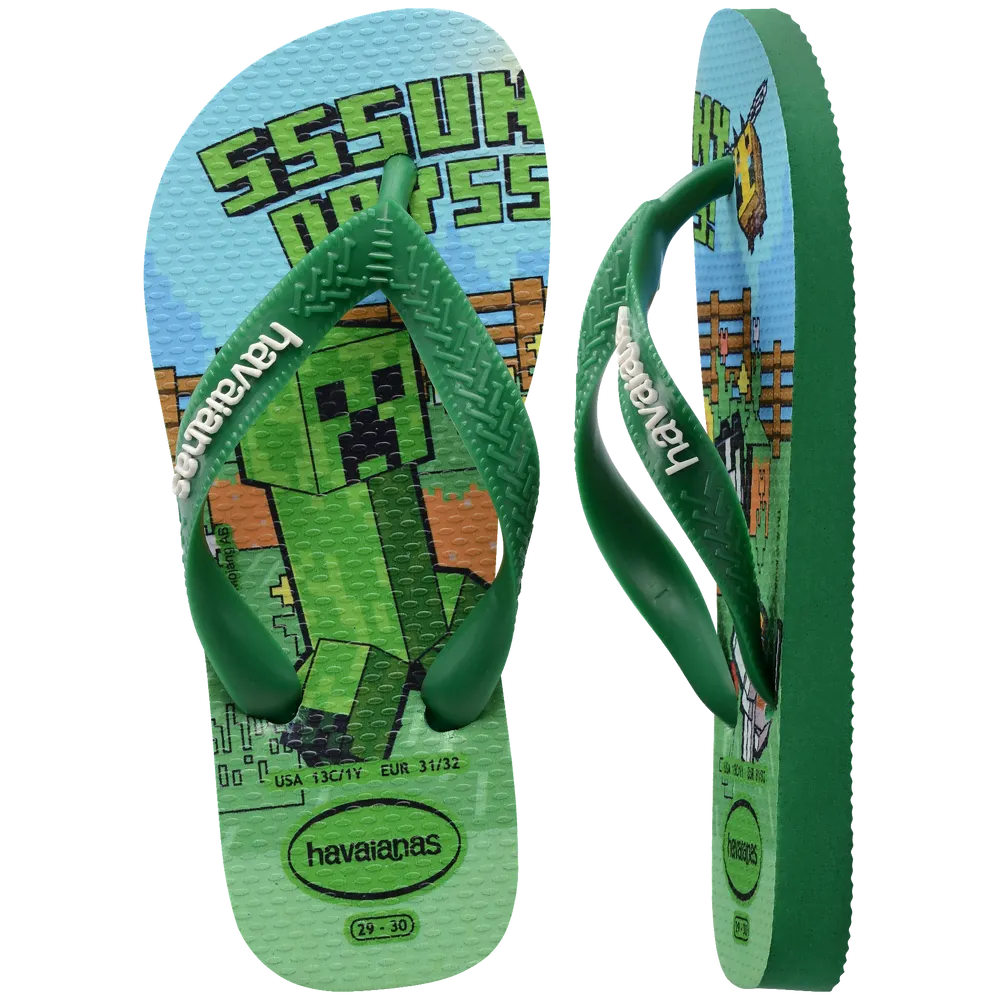 Kids’ Minecraft Top Flip Flops