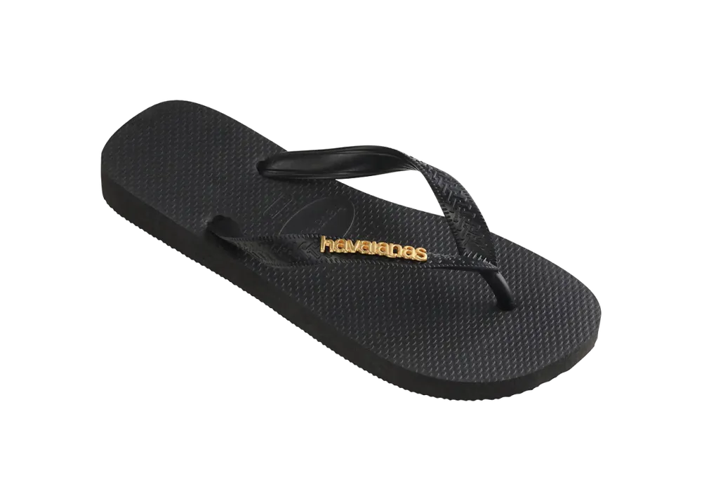 Women’s Top Logo Metallic Flip Flops
