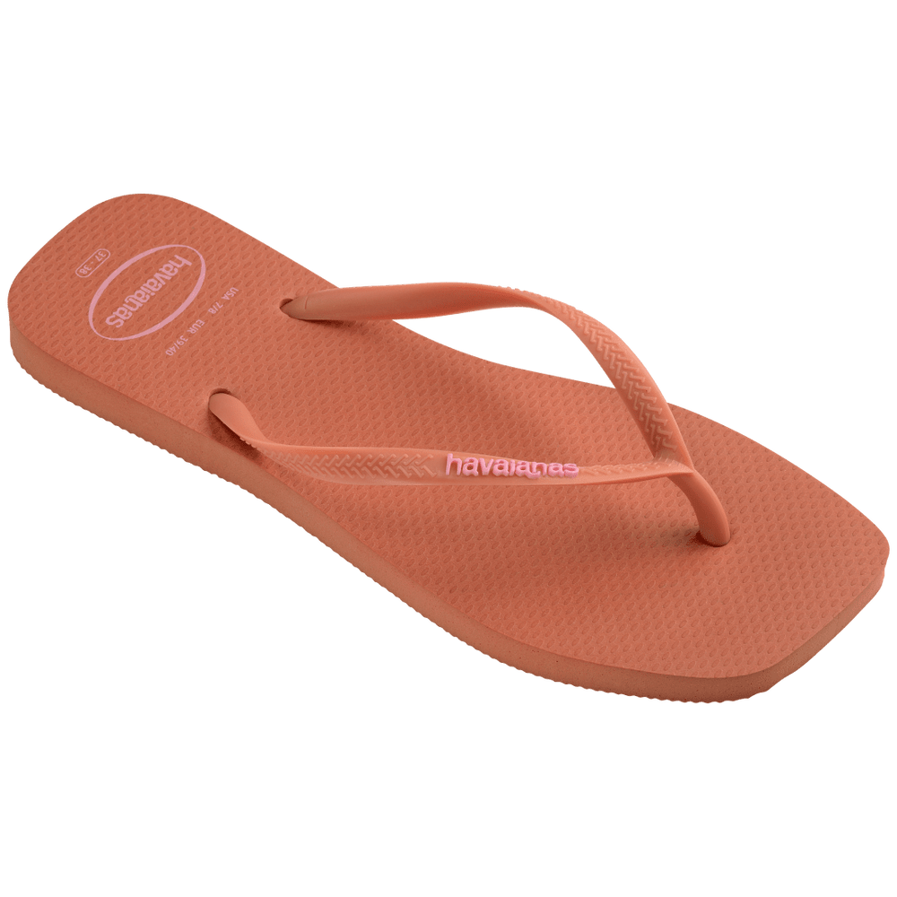 Women’s Slim Square Logo Pop Up Flip Flops