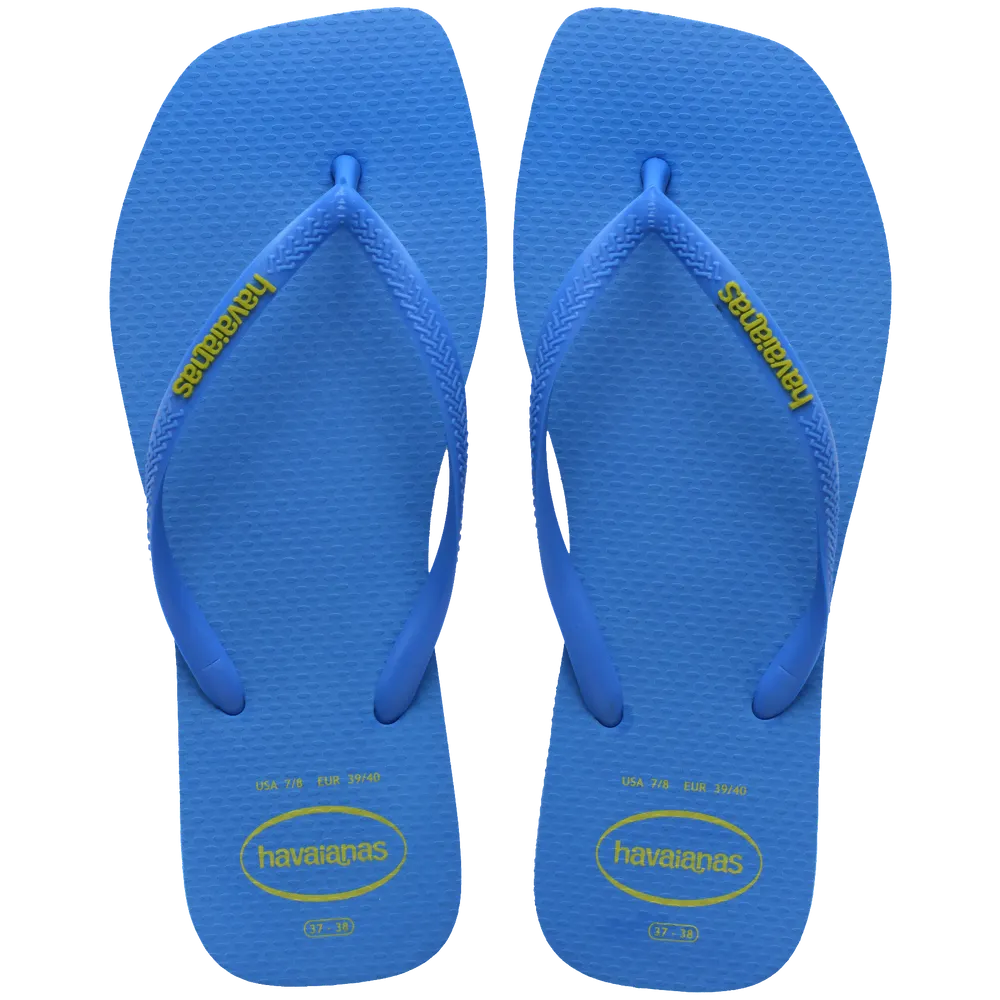 Women’s Slim Square Logo Pop Up Flip Flops