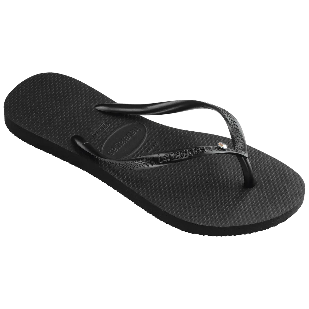 Women’s Slim Crystal Flip Flops