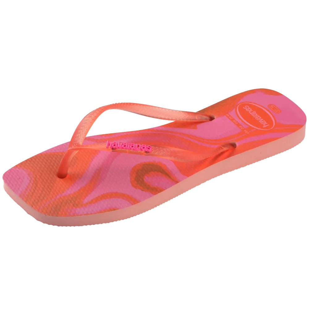 Women’s Slim Square Jelly Flip Flops