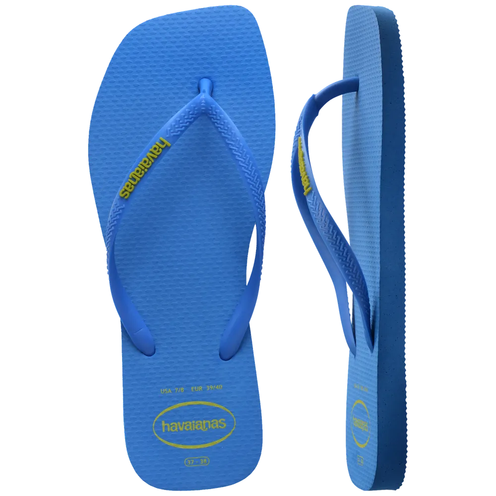 Women’s Slim Square Logo Pop Up Flip Flops