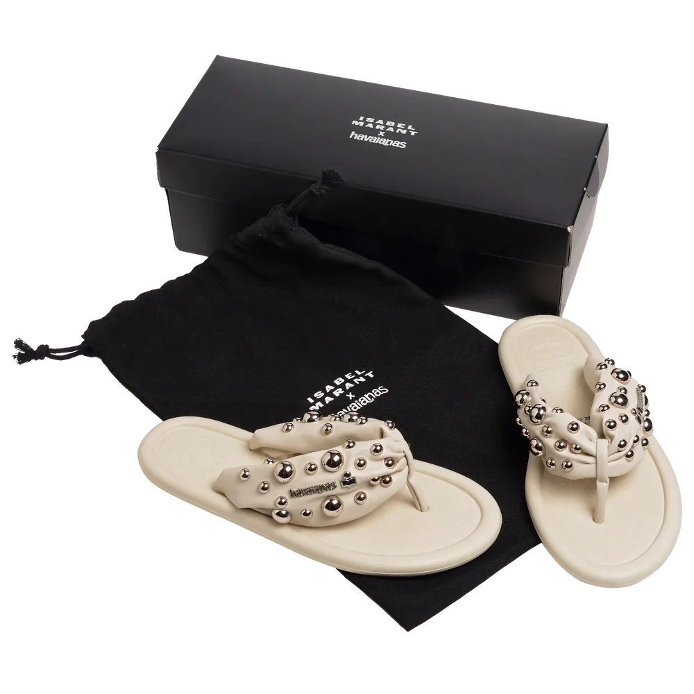 Women’s Isabel Marant Maxi Puffed Studs Flip Flops